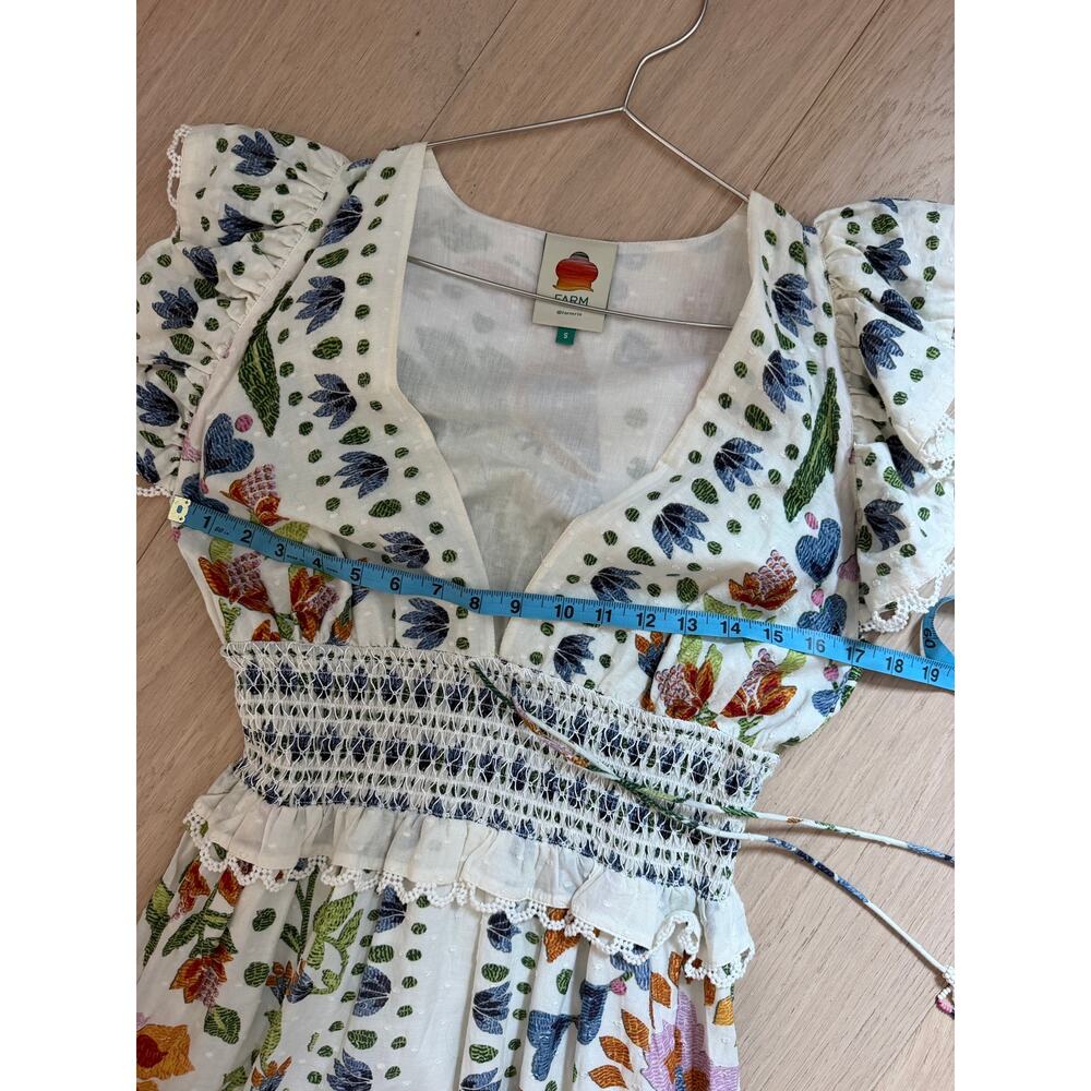 Farm Rio Summer Garden Dress Size Small - Picture 15 of 16